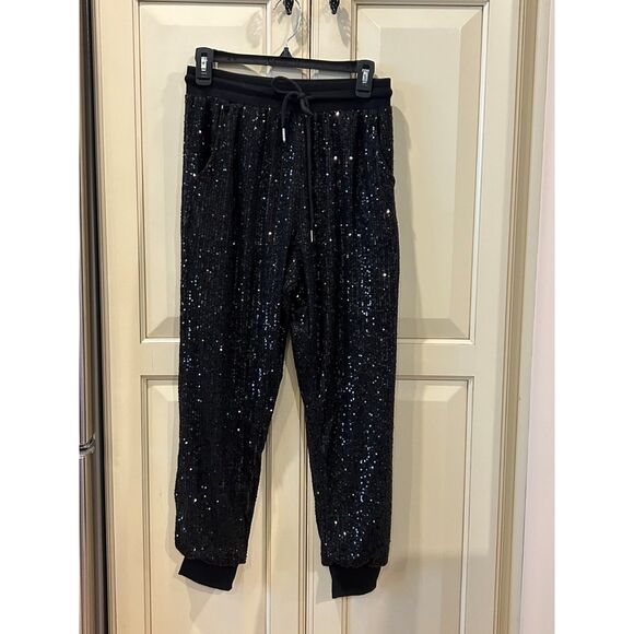 Impressions Sequined Casual Pants - Size Small - Picture 4 of 4